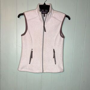 Patagonia Cream and Brown Quilted Vest Insulated Layer